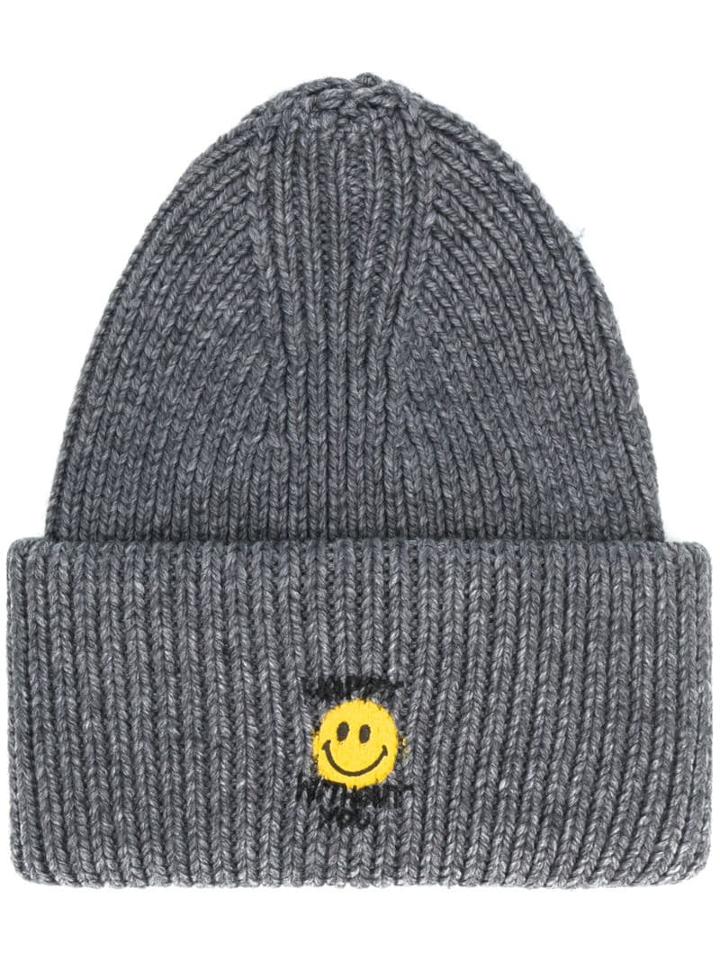 Philosophy Di Lorenzo Serafini Emoji Ribbed Knit Beanie - Grey