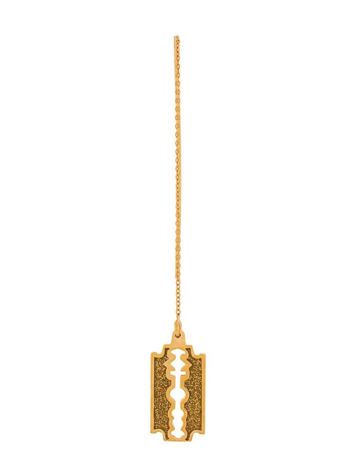 True Rocks Glitter Razor Drop Earring - Gold