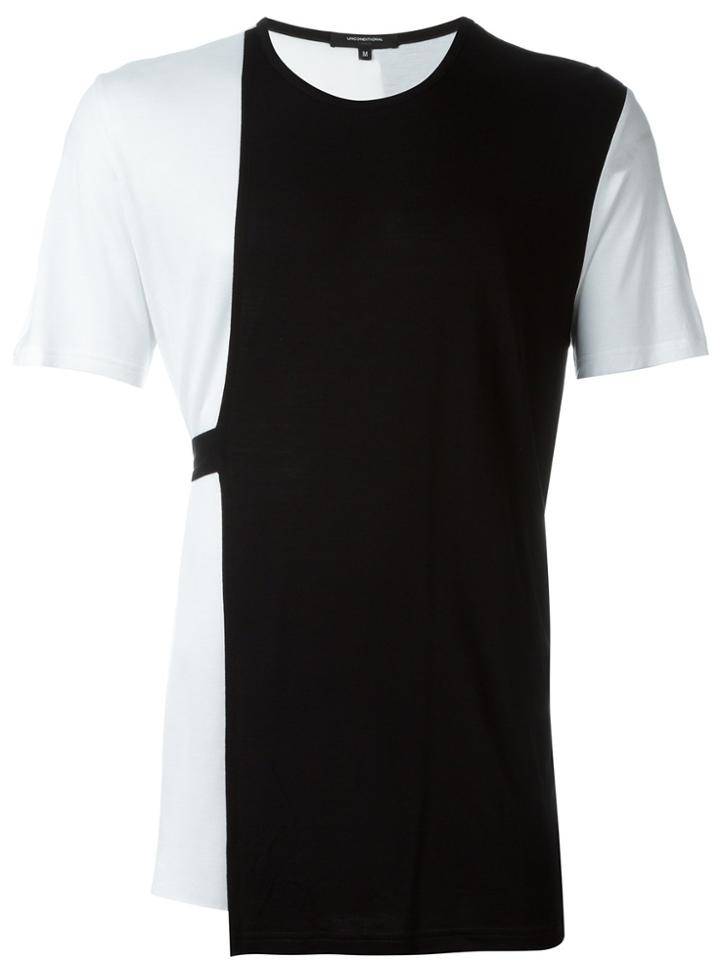 Unconditional Loose Contrast Panel T-shirt - White