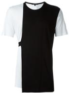 Unconditional Loose Contrast Panel T-shirt - White