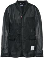 Thom Browne Unconstructed Single Breasted Coat - Black