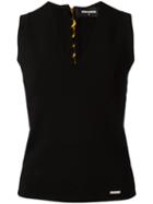 Dsquared2 Contrast Rear Tied Pullover, Women's, Size: Xs, Black, Polyester/viscose