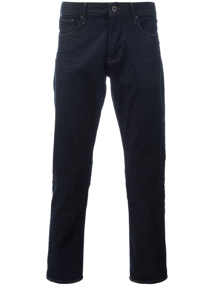 Armani Jeans Five Pocket Straight-leg Jeans, Men's, Size: 31, Blue, Cotton/spandex/elastane