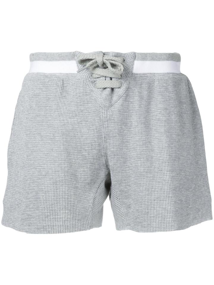 The Upside - Laced Detail Shorts - Women - Cotton - S, Grey
