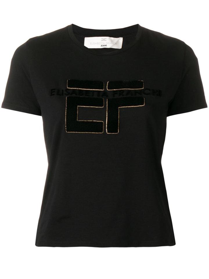 Elisabetta Franchi Logo T-shirt - Black