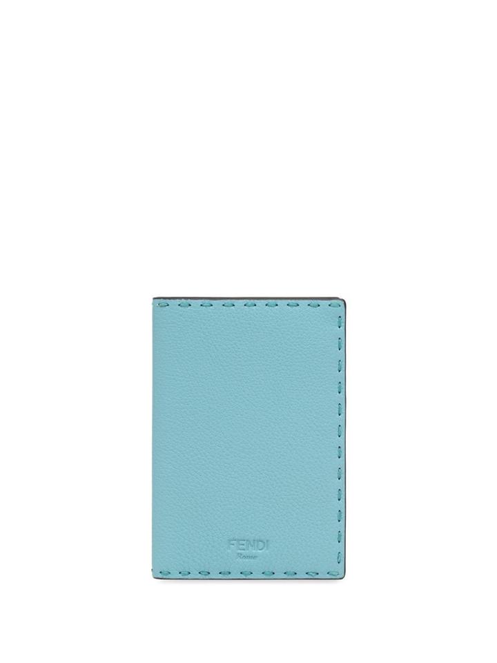 Fendi Selleria Passport Cover - Blue