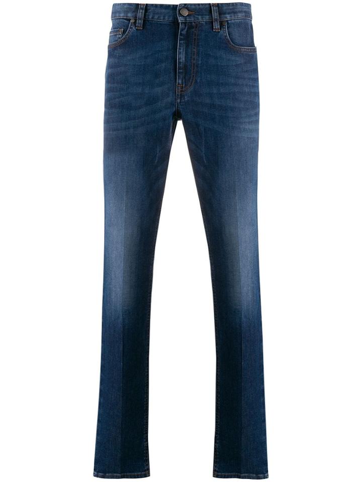 Z Zegna High-rise Slim Fit Jeans - Blue