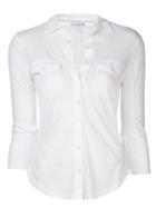 James Perse Sheer Slub Panel Shirt