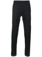 Department 5 Checked Trousers - Blue