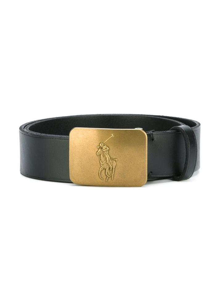 Ralph Lauren Kids - Logo Buckle Belt - Kids - Calf Leather - 70 Cm, Black