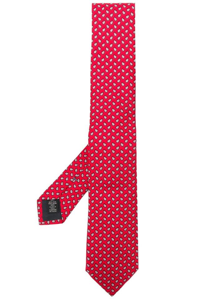 Ermenegildo Zegna Paisley Pattern Tie - Red