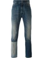 Maison Margiela Contrast Panel Jeans, Men's, Size: 32, Blue, Cotton