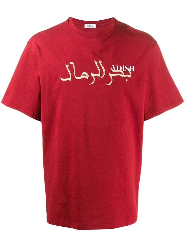 Adish Logo Print T-shirt - Red