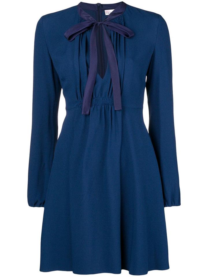 Red Valentino Bow Neck Dress - Blue