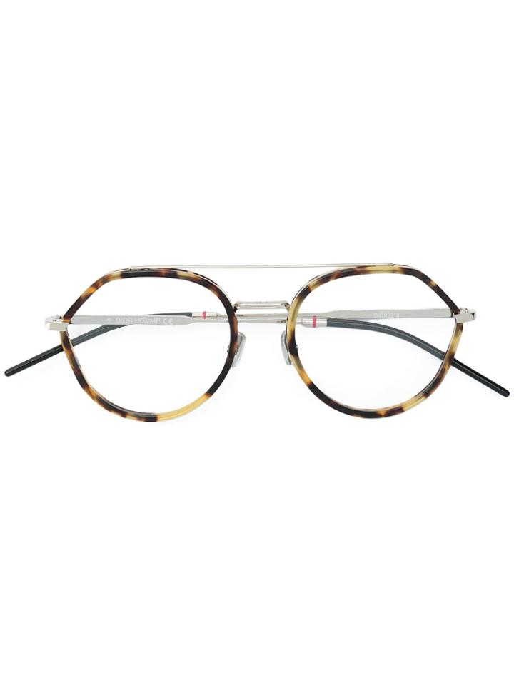 Dior Eyewear Round Framed Glasses - Multicolour