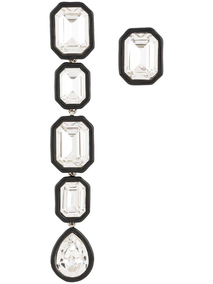Racil Magdalena Crystal Earrings - Black