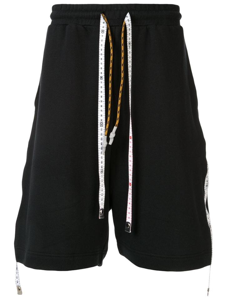 Maison Mihara Yasuhiro Measuring Tape Track Shorts - Black