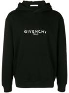 Givenchy Distressed Logo Hoodie - Black
