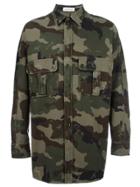 Faith Connexion Camouflage Print Shirt Jacket - Green
