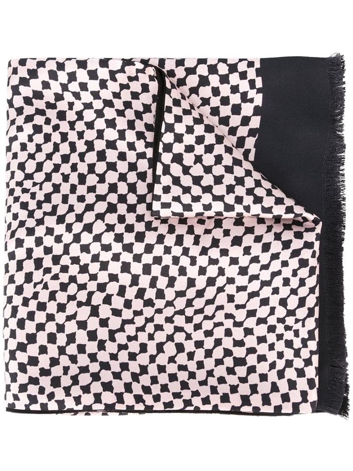 Haider Ackermann Checked Scarf, Men's, Pink/purple, Silk/wool
