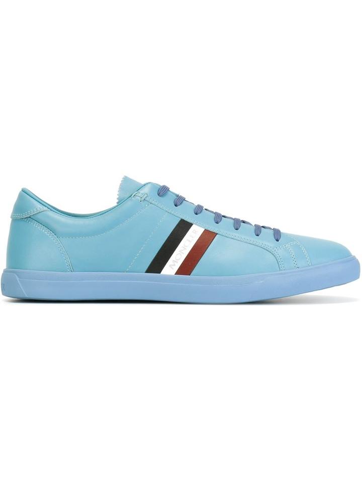 Moncler Monaco Sneakers, Men's, Size: 39, Blue, Leather/rubber