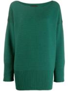 Roberto Collina Ribbed Knitted Jumper - Green