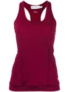 Adidas By Stella Mccartney Logo Print Top, Women's, Size: Medium, Red, Recycled Polyester/spandex/elastane