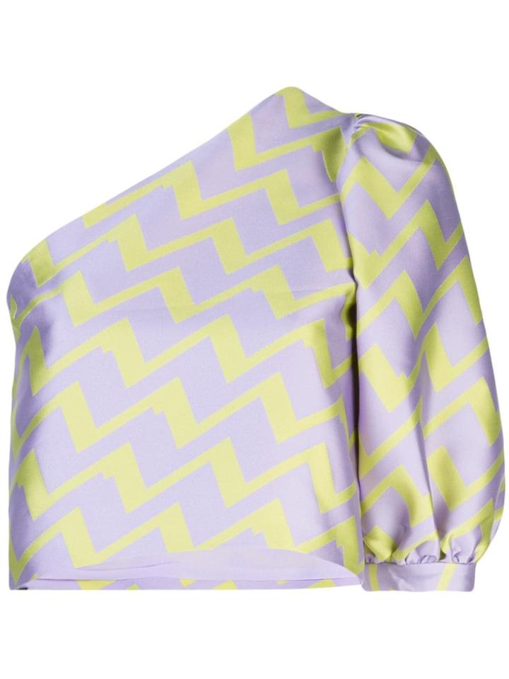 Cynthia Rowley Evanston Puff Sleeve Top - Purple