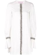Carolina Herrera Crystal Embellished Shirt Dress - White