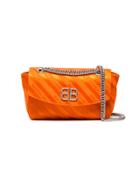 Balenciaga Orange Palladium Small Satin Shoulder Bag - Yellow & Orange