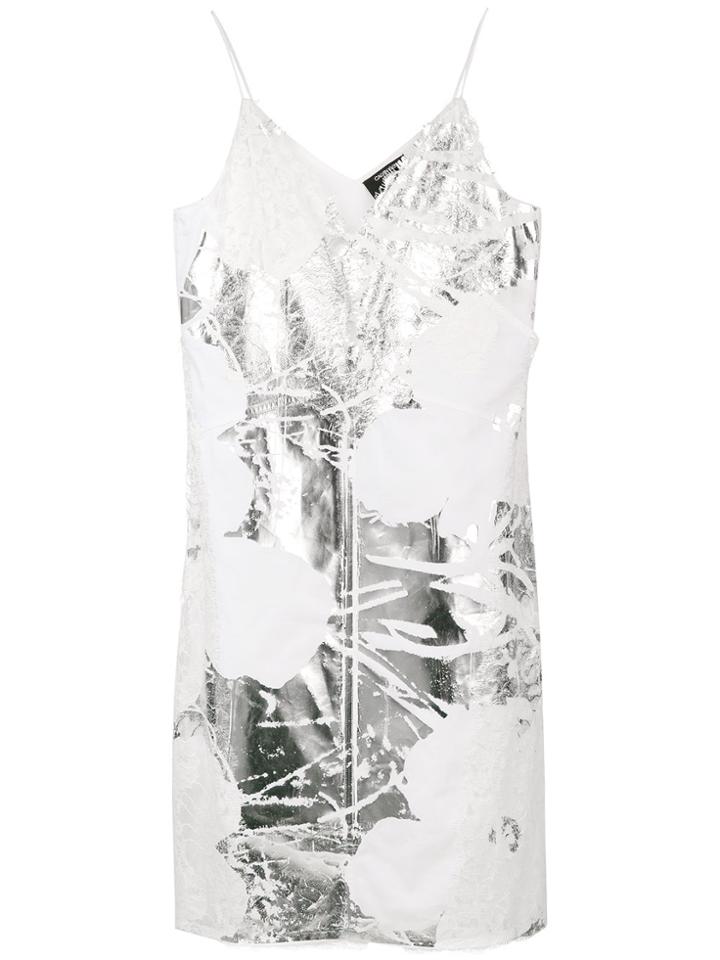 Calvin Klein 205w39nyc Foil And Lace Dress - White