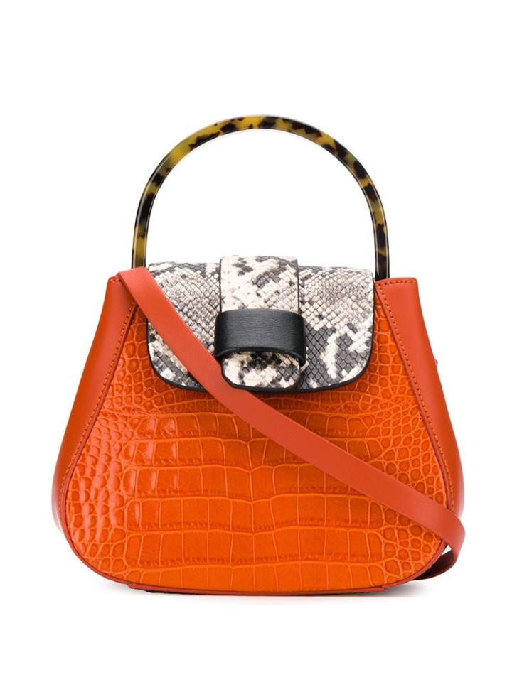 Nico Giani Myria Mini Croc-effect Bag - Orange