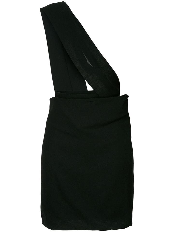 Comme Des Garçons Vintage One Shoulder Strap Dress - Black