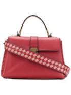 Bottega Veneta Intrecciato-panelled Tote - Red