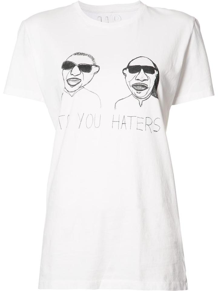 Unfortunate Portrait 'to You Haters' T-shirt, Women's, Size: Xs, White, Cotton