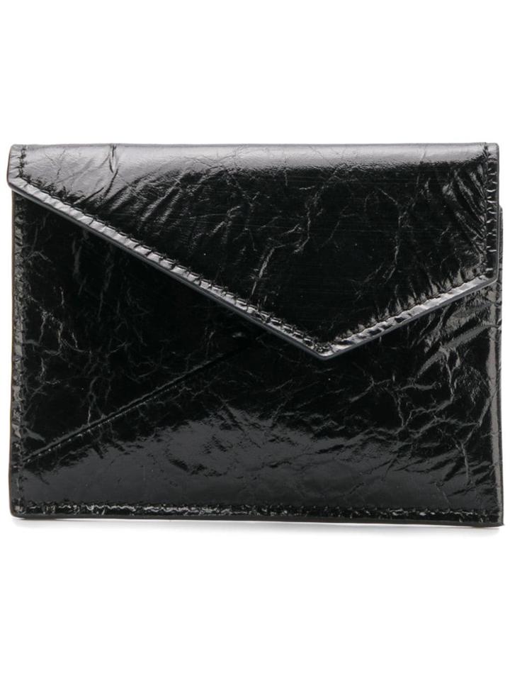 Mm6 Maison Margiela Asymmetric Flap Purse - Black