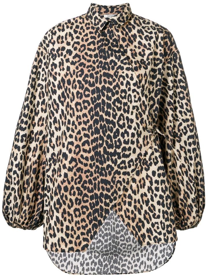 Ganni Faulkner Wrap Blouse - Neutrals