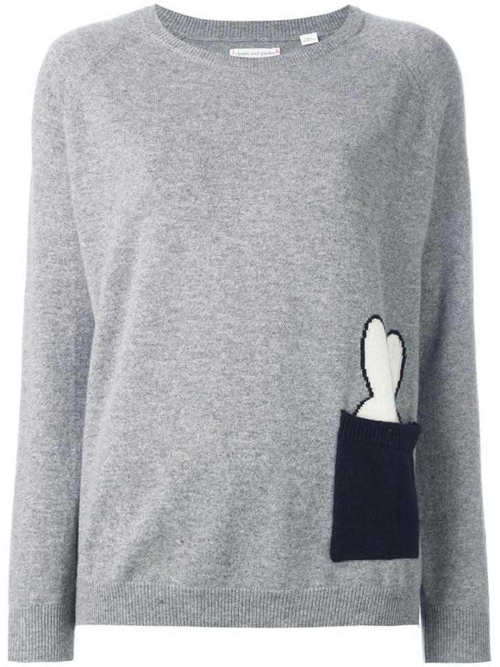 Chinti And Parker 'miffy Peek' Jumper, Women's, Size: Xs, Grey, Cashmere