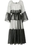 Lisa Marie Fernandez - Stripe Panel Dress - Women - Cotton - Ii, White, Cotton