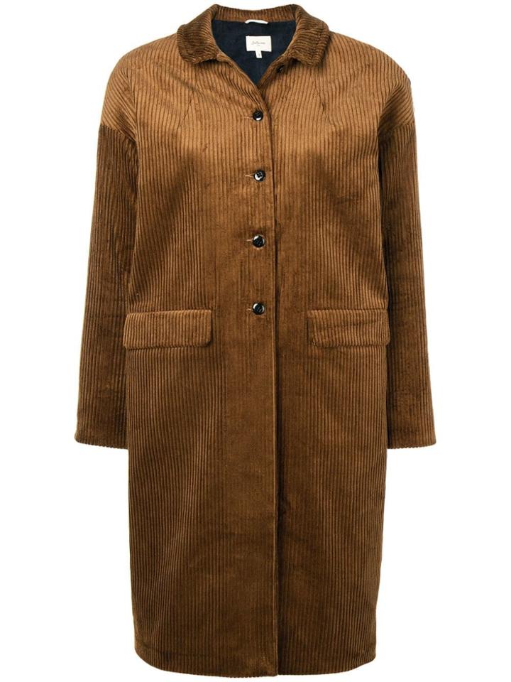 Bellerose Corduroy Single-breasted Coat - Brown