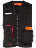 Heron Preston Logo Patch Tool Vest - Black