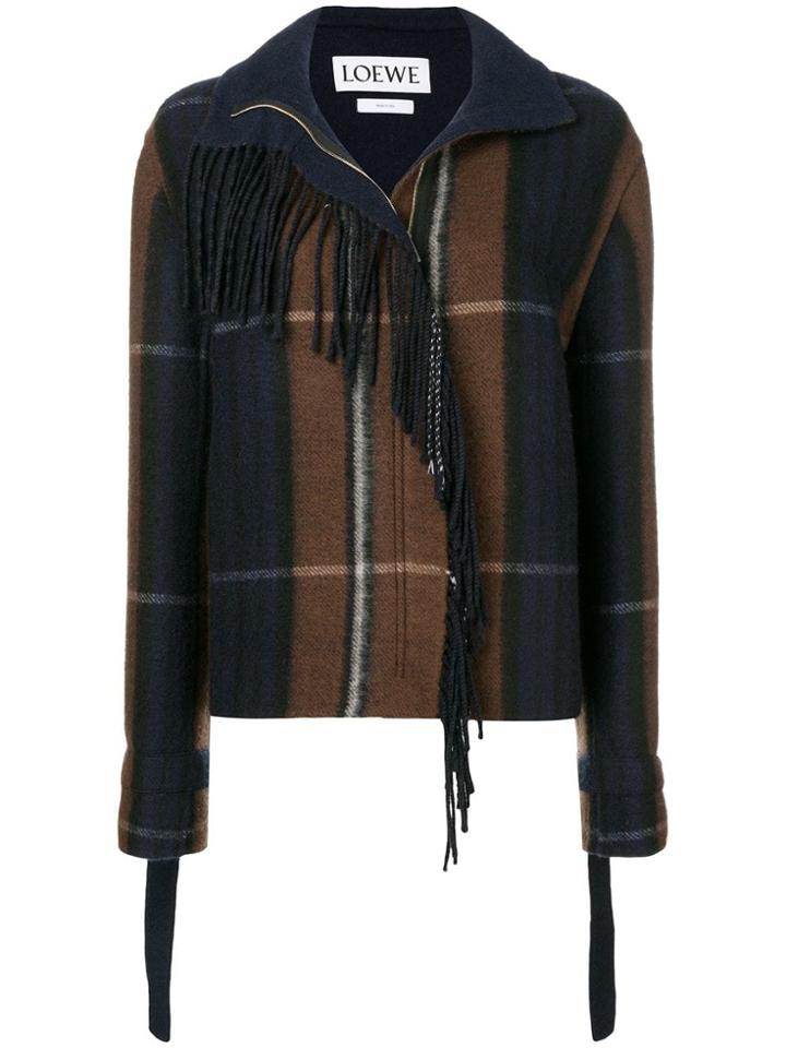 Loewe Check Pattern Jacket - Blue