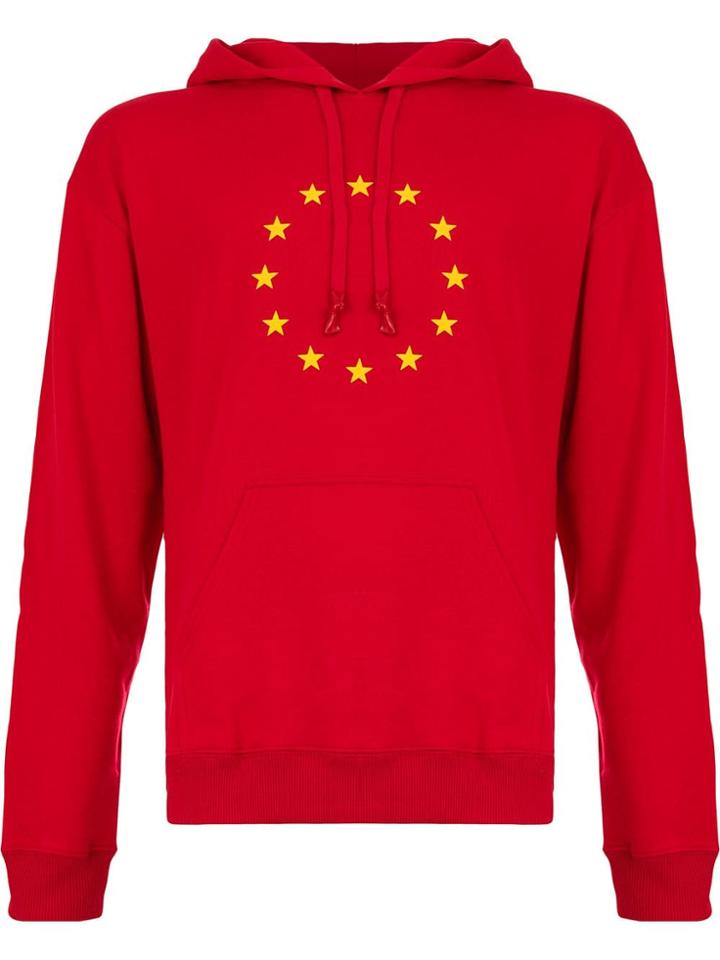 Both Star Circle Hoodie - Red