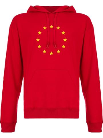 Both Star Circle Hoodie - Red