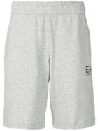 Ea7 Emporio Armani Contrast Panel Jersey Shorts - Grey
