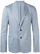 Wooyoungmi - Piped Trim Blazer - Men - Cotton/polyester/spandex/elastane/rayon - 50, Grey, Cotton/polyester/spandex/elastane/rayon