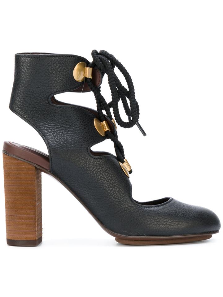 See By Chloé Lace-up Pumps - Black