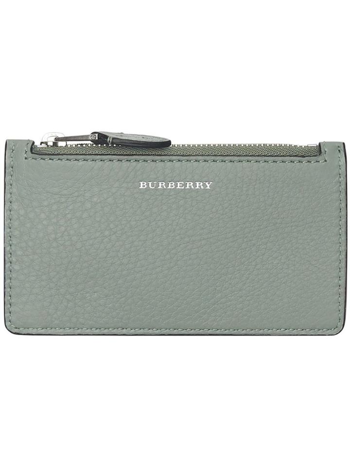Burberry Two-tone Leather Card Case - Grey