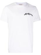 Alexander Mcqueen Contrast Embroidered Logo T-shirt - White