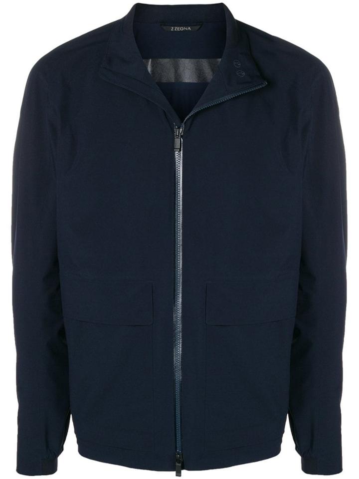 Z Zegna High Neck Jacket - Blue